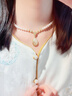央創(chuàng  )時(shí)尚珍珠項鏈送媽媽款生日禮物母親節實(shí)用長(cháng)輩新年和田玉吊墜女士S925 曬單實(shí)拍圖