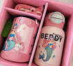 杯具熊（BEDDYBEAR）開(kāi)口笑兒童水杯保溫杯男女小學(xué)生寶寶吸管雙飲杯子新年禮物保溫壺 雙飲保溫杯-皇冠美人魚(yú)600ml 曬單實(shí)拍圖