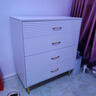 斗柜臥室儲物柜家用抽屜柜客廳靠墻收納柜輕奢簡(jiǎn)約斗櫥五斗柜 暖白色-輕奢金屬拉手60*40*91cm 曬單實(shí)拍圖