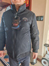 勇士鯊魚(yú)（BRAVE&SHARK）立領(lǐng)雙面穿白鵝絨羽絨外套男冬季新款保暖羽絨服男士休閑鵝絨夾克 寶藍色 XL 推薦140-160斤 曬單實(shí)拍圖