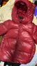 高梵兒童羽絨服黑金5.0鵝絨服官方男女童寶寶短款面包服保暖羽絨外套 小熊耳朵-YT安哥拉紅 110 （飛天鵝絨） 曬單實(shí)拍圖