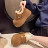 啄木鳥(niǎo)厚底加絨豆豆勃肯鞋女2026新款秋冬季外穿毛毛鞋子保暖棉鞋雪地靴 黃棕色 加絨 37 (235mm) 曬單實(shí)拍圖