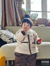 巴厘小豬兒童棉服秋冬季外出服寶寶夾棉加厚棉襖冬季保暖上衣冬裝男童外套 淺駝色 90 曬單實(shí)拍圖