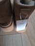 達芙妮牛皮雪地靴女爆款2025冬季女鞋加絨加厚防滑靴子保暖棉鞋短靴子女 栗色【厚底4.5cm】 36 曬單實(shí)拍圖