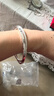 臻匯銀999足銀手鐲女四葉草銀鐲子雙環(huán)首飾生日禮物送女朋友老婆 曬單實(shí)拍圖