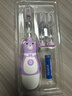 葆氏兒童電動(dòng)牙刷3-6-12歲聲波震動(dòng)發(fā)光牙刷防水電池款電動(dòng)牙刷 【發(fā)光紫色】+3刷頭 曬單實(shí)拍圖