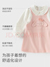 戴維貝拉（DAVE＆BELLA）兒童假兩件連衣裙可愛(ài)女寶寶裙子春季新款女童公主裙幼兒童裙 粉色【現貨】 100 cm（建議身高90-100cm） 曬單實(shí)拍圖