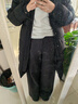 范思藍恩高級通勤款星空呢直筒闊腿褲女冬季2025新款休閑褲子4371 隕石灰 S 曬單實(shí)拍圖