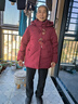 唐致中老年羽絨服女短款新中式媽媽冬季外套60歲老人奶奶太太加厚冬裝 【新國標90絨】酒紅 XL 【建議85-105斤】送運費險 曬單實(shí)拍圖