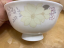 錦秋堂景德鎮陶瓷骨瓷飯碗 高腳碗 不燙手家用米飯碗  單件散件結婚送禮 7英寸面碗 曬單實(shí)拍圖