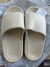 潔麗雅（Grace）EVA透氣拖鞋軟底舒適四季外穿室內家居涼拖鞋男女 卡其色 38-39 曬單實(shí)拍圖