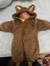 巴厘小豬【保暖雙面絨】寶寶冬裝連體衣加絨加厚哈衣超萌可愛(ài)嬰兒衣服秋冬 狐貍 73cm 曬單實(shí)拍圖