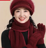 恒源祥帽子女冬季保暖中老年人加絨兔毛媽媽奶奶毛線(xiàn)帽生日新年禮物 曬單實(shí)拍圖