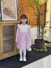 班喜迪女童連衣裙春裝漢服新中式寶寶公主裙周歲禮服拜年服國風(fēng)裙子春秋 粉色 110 曬單實(shí)拍圖