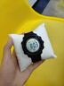 COJR老人專(zhuān)用大數字手表男款送爸爸爺爺中老年女士防水夜光大屏電子表 大數字款-黑色白面膠圈【50米深度防水+夜光鬧鐘】 曬單實(shí)拍圖