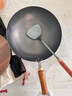 鐵娃公社鐵鍋炒鍋手工鍛打純鐵鍋無(wú)涂層不粘鍋炒菜煤氣灶家用圓底炒鍋30cm 曬單實(shí)拍圖