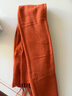 MUJI羊毛編織 圍巾 圍脖 保暖 女式 冬季 DD0IOA4A 煙熏橙色 35*164cm 曬單實(shí)拍圖