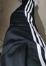 阿迪達斯（adidas）長(cháng)褲男女秋季寬松透氣直筒褲跑步運動(dòng)防風(fēng)休閑褲 黑白 XL 曬單實(shí)拍圖