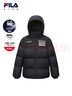 斐樂(lè )FILA兒童童裝鵝絨羽絨服2025年冬季新款男大童戶(hù)外運動(dòng)外套 深黑-BK 175 曬單實(shí)拍圖