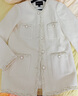 UR2026春季新款女裝氣質(zhì)小香拼接含羊毛粗花呢紐扣外套UWM150115 米白 S 曬單實(shí)拍圖