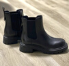 天美意女靴加絨短靴時(shí)尚切爾西靴女奶皮靴舒適女鞋 曬單實(shí)拍圖