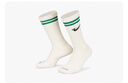 耐克勾勾速干中筒運動(dòng)襪(1雙)冬季支撐簡(jiǎn)約舒適NIKE FORCE DQ9165 133帆白/孔雀綠/黑 M 曬單實(shí)拍圖