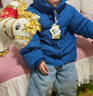 威爾貝魯（WELLBER）男女兒童羽絨服加厚棉服外套寶寶白鴨絨面包服25冬新款松石藍120 曬單實(shí)拍圖