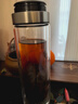 閩藍藍雙層玻璃杯茶水分離男士一鍵開(kāi)蓋便攜車(chē)載高硼硅耐高溫防摔泡茶杯 鋼本灰500ml【一鍵開(kāi)蓋+獨立茶倉 曬單實(shí)拍圖