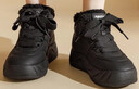 奧古獅登（Agsdon）板鞋女春秋高幫加絨加厚鞋子女保暖運動(dòng)棉鞋 134282 黑色 37 曬單實(shí)拍圖