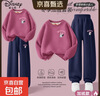 迪士尼（Disney）女童加絨衛衣一體絨2025新款秋冬運動(dòng)套裝冬裝 迪抬眼K玫紅+迪抬眼K藏青 160 曬單實(shí)拍圖