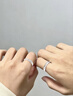 唯一（Winy）999純銀情侶戒指一對男女款求婚告白生日禮物新年送女朋友對戒 曬單實(shí)拍圖