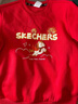Skechers斯凱奇兒童躍動(dòng)新春系列秋冬童裝男女童馬年時(shí)尚紅色衛衣L126K010 加絨/賽車(chē)紅 /001W 130 曬單實(shí)拍圖