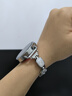 炫戴細閃鎏金丨適用小米watchs4表帶金屬新款小米智能手表41mm表盤(pán)女士款手鏈手表帶18mm智能運動(dòng)配件 爛漫鎏金細閃【白銀】 適用：小米watchS4【41mm表盤(pán)】 曬單實(shí)拍圖