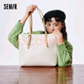 森馬（Semir）托特包女包質(zhì)感大容量手提包通勤單肩包105225153014 曬單實(shí)拍圖