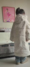 鴨鴨【孫穎莎同款】鴨鴨兒童羽絨服男女童冬季中長(cháng)款中大童裝外套裝HY 曬單實(shí)拍圖