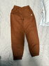 特步童裝兒童冬季針織加絨束口褲校園百搭保暖防寒長(cháng)褲 栗糖棕 150 曬單實(shí)拍圖