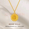 CRD克徠帝黃金項鏈雛菊項鏈足金999套鏈5G工藝送女友節日禮物 小雛菊足金套鏈 HX00427 4.4g 曬單實(shí)拍圖