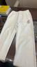 安踏兒童褲子女大童裝25年秋冬新款潮流舒適個(gè)性運動(dòng)長(cháng)褲闊腿褲 象牙白-1 160 曬單實(shí)拍圖