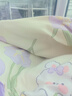 水星星家紡純棉被套單件加厚全棉被罩新款雙人被單1.5米宿舍150x2 淺紫色 甜甜小兔MS 單件被套[180x220cm] 曬單實(shí)拍圖