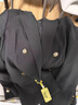 三彩2025秋季新款休閑西裝外套收腰西服雙排扣通勤Z 曬單實(shí)拍圖