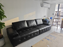 顧家家居（KUKA）門(mén)店同款勞倫斯沙發(fā)頭層牛皮客廳大戶(hù)型別墅1286黑大三人位3.04m 曬單實(shí)拍圖