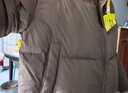 三彩2025冬季新款短款羽絨服連帽白鴨絨面包服寬松純色簡(jiǎn)約女 榛果棕 L 165/88A 曬單實(shí)拍圖