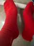 紅豆襪子女大紅本命年柔棉抑菌喜慶鴻運中筒棉襪情侶襪5雙裝 曬單實(shí)拍圖