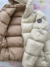 巴布豆（BOBDOG）金標95絨兒童羽絨服男女童A類(lèi)面料2025新款童裝防風(fēng)保暖冬裝外套 米色 【A類(lèi)面料 貼身可穿】95絨 100 【約身高80-90cm 體重26斤】 曬單實(shí)拍圖