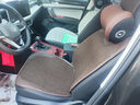 紫風(fēng)鈴亞麻汽車(chē)坐墊座套四季通用半包圍汽車(chē)座墊座椅墊馬鞍墊小蠻腰 【真皮+亞麻】標準版-咖色 曬單實(shí)拍圖