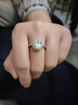 XUPING旭平首飾合金時(shí)尚高級感個(gè)性氣質(zhì)微鑲鴿子蛋戒指女送新年禮物X001 戒指 #6b 曬單實(shí)拍圖