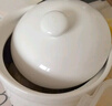 京東京造 燉盅 陶瓷湯碗蒸蛋燕窩輔食碗家用帶蓋贈勺子純白460ml 曬單實(shí)拍圖