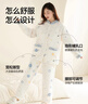 貓人（MiiOW）夾層純棉月子服秋冬加厚空氣棉睡衣女產(chǎn)后哺乳產(chǎn)婦孕婦家居服 曬單實(shí)拍圖