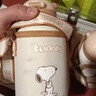 史努比（SNOOPY）兒童雙蓋保溫杯大容量316不銹鋼水壺小學(xué)生男女孩便攜喝水杯子 咖 曬單實(shí)拍圖