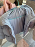 小茵曼童裝女童連帽羽絨服蝴蝶結裝飾25冬季兒童中大童防寒保暖衣 曬單實(shí)拍圖